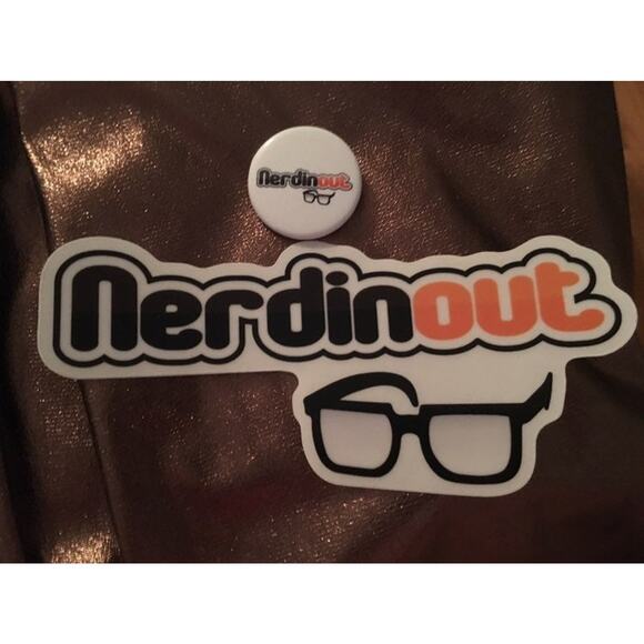 Nerdin Out‎ Sticker And Pin - Picture 1 of 1